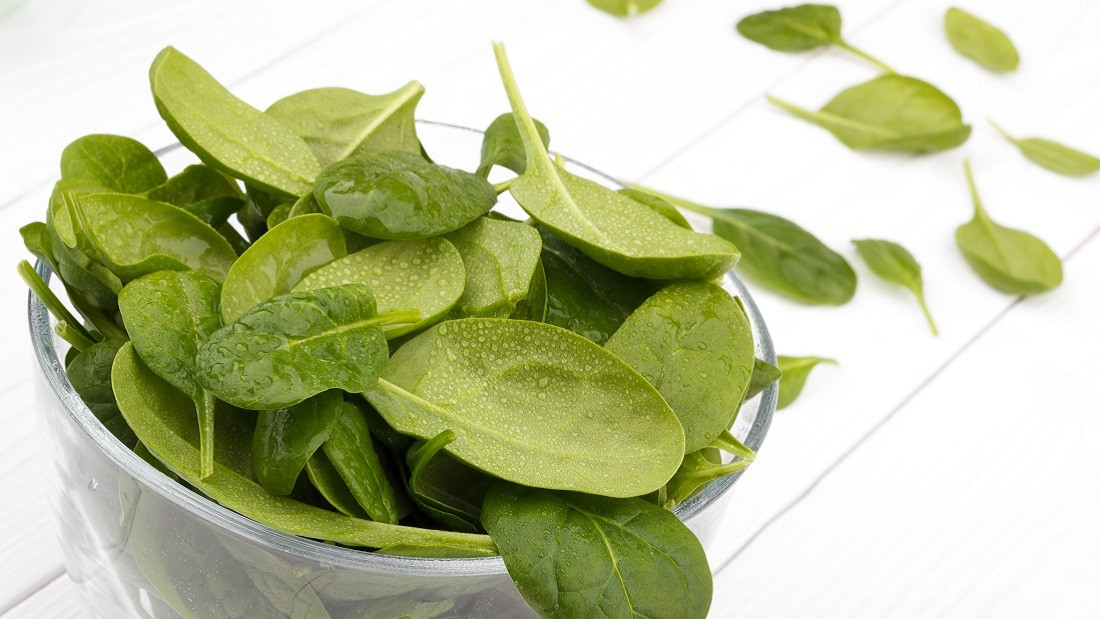 a bowl of spinach