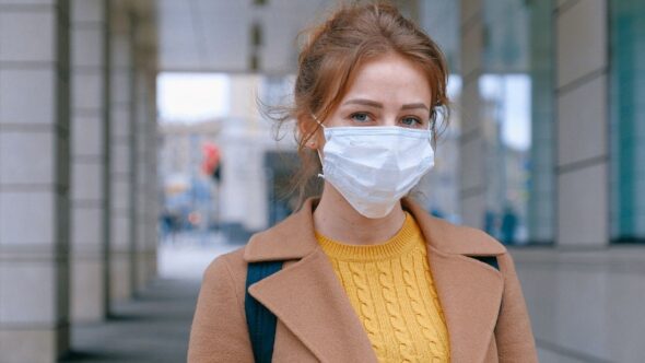COVID19 masked lady