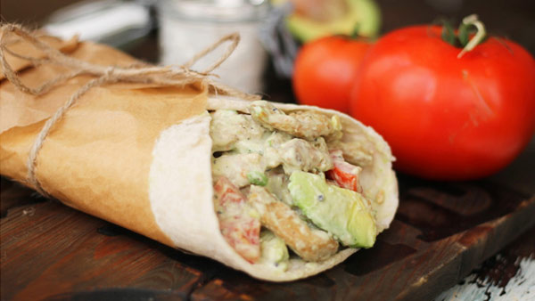 vegan recipe club mock chicken wrap