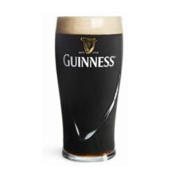 pint of guinness on a white background