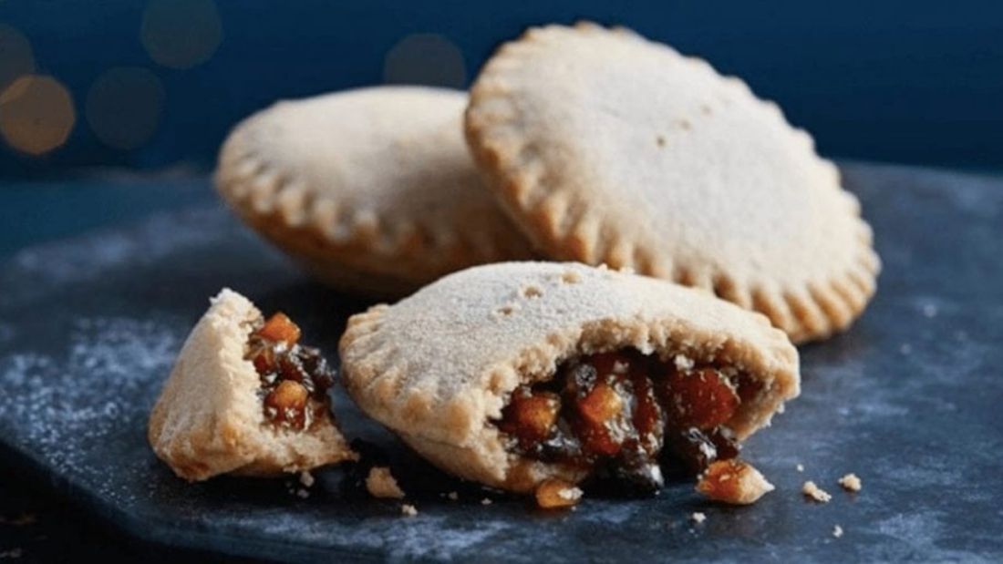 Gregg's Mince Pies on Blue Background