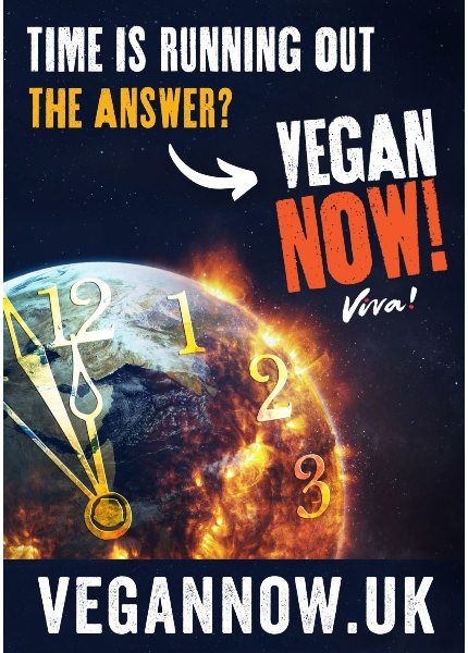 vegan now photo showing a planet burning