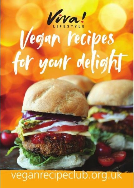 picture of vegan burgers on the front of a poster