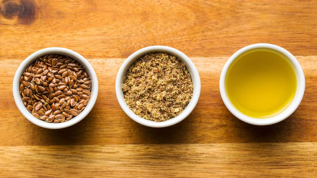 flaxseed in bowls