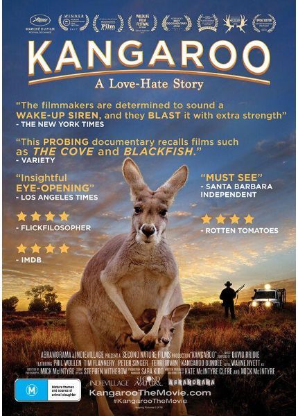 The front cover of the DVD with the kangaroo on the front