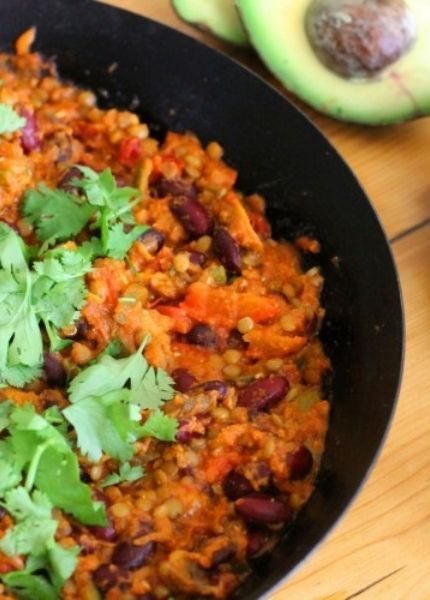 a veggie chilli in a bowl