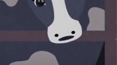 animated cow