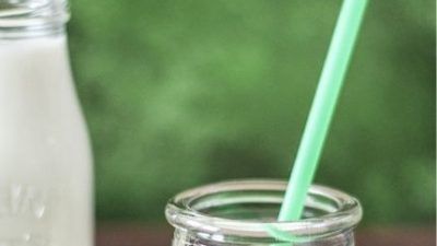 a glass of milk