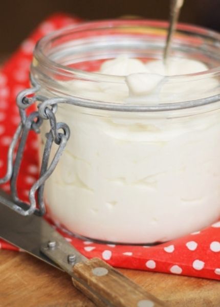 a pot of mayonnaise