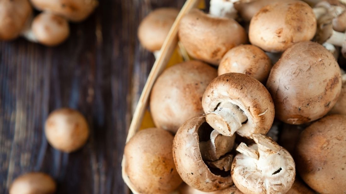 A punnet of mushrooms