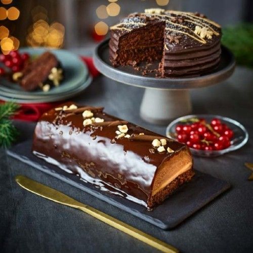 Tesco Wicked Kitchen’s Belgian Chocolate and Salted Caramel Log