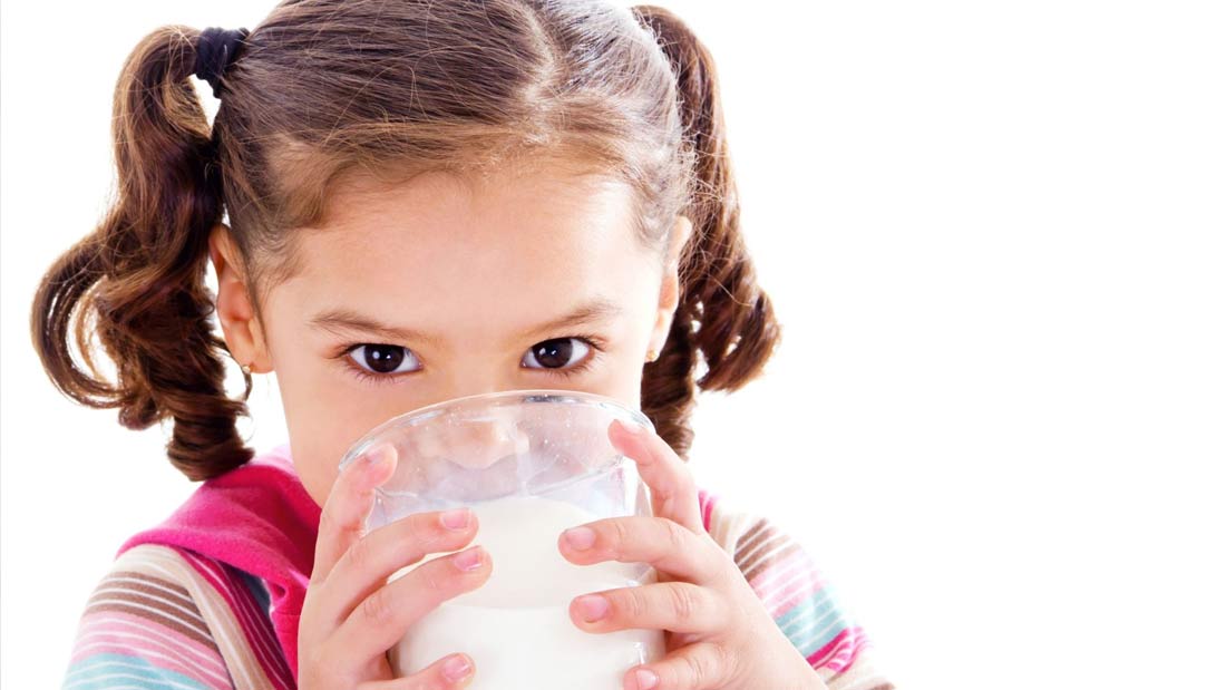 girl drinking milk