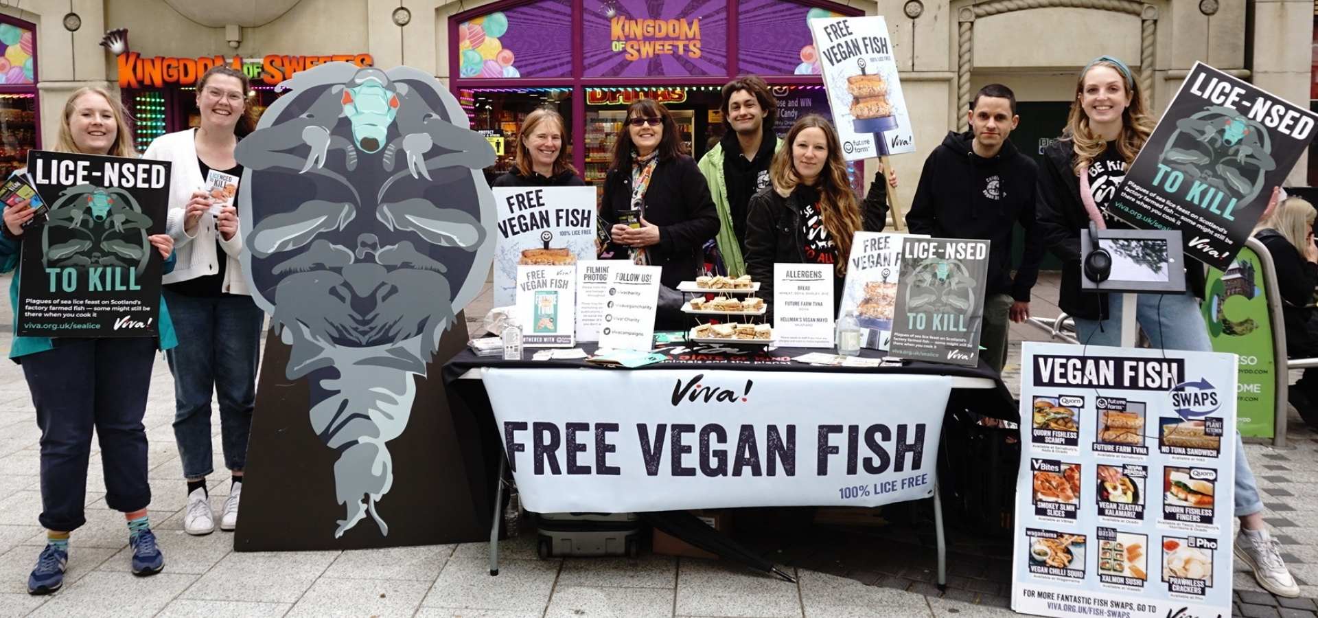 street action in Cardiff