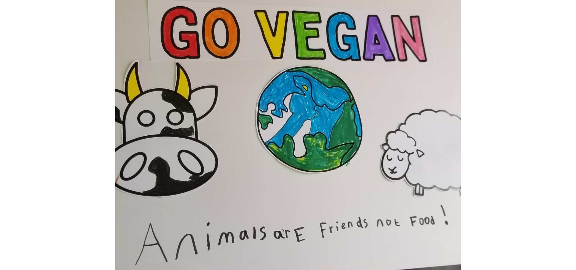 placard from vegan kids festival