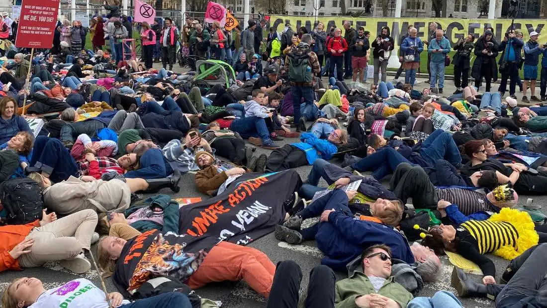 Viva! supporters in the Die-in