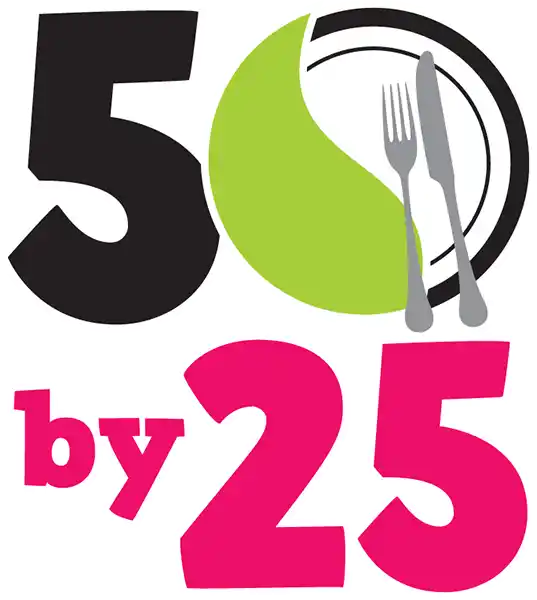 50 by 25 logo