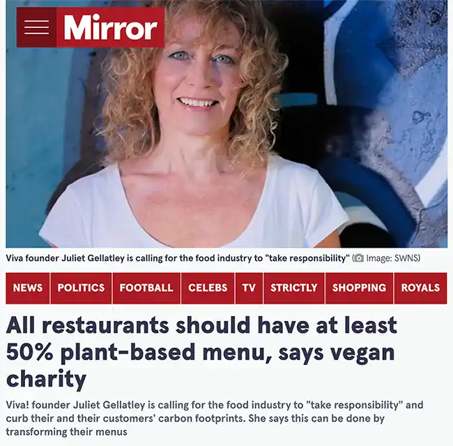 Mirror 50% plant-based