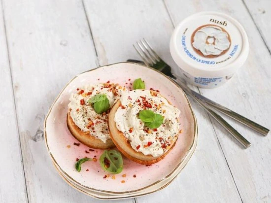 Nush almond cream cheese spread